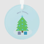 Mooie cirkelvormgeving met kerstboom ornament (achterkant)