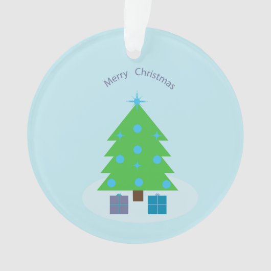 Mooie cirkelvormgeving met kerstboom ornament (voorkant)