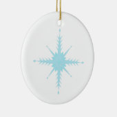 Mooie cirkelvormgeving met sneeuwvlokken keramisch ornament (Rechts)