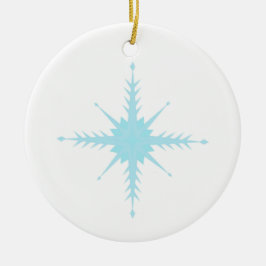 Mooie cirkelvormgeving met sneeuwvlokken keramisch ornament