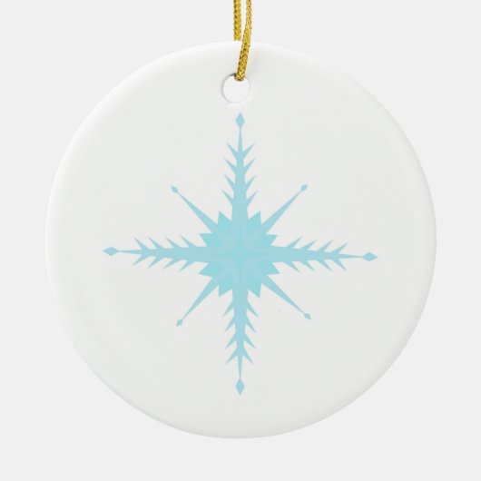 Mooie cirkelvormgeving met sneeuwvlokken keramisch ornament (Voorkant)