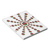 Mooie cirkelvormige Keniaanse vlag: een radiaal on Notitieblok (Schuin)