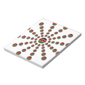 Mooie cirkelvormige Keniaanse vlag: een radiaal on Notitieblok (Linkerzijde)