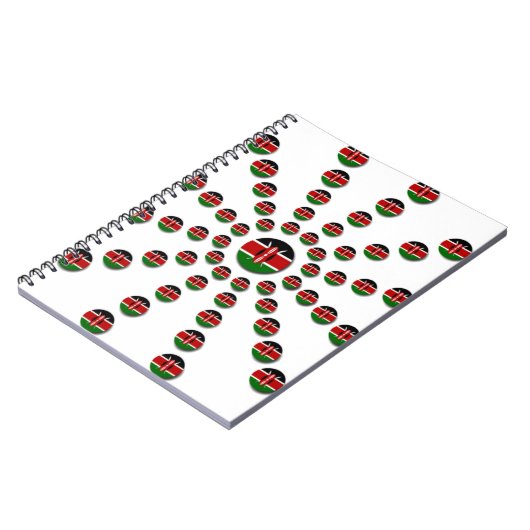 Mooie cirkelvormige Keniaanse vlag: een radiaal on Notitieboek (Linkerzijde)