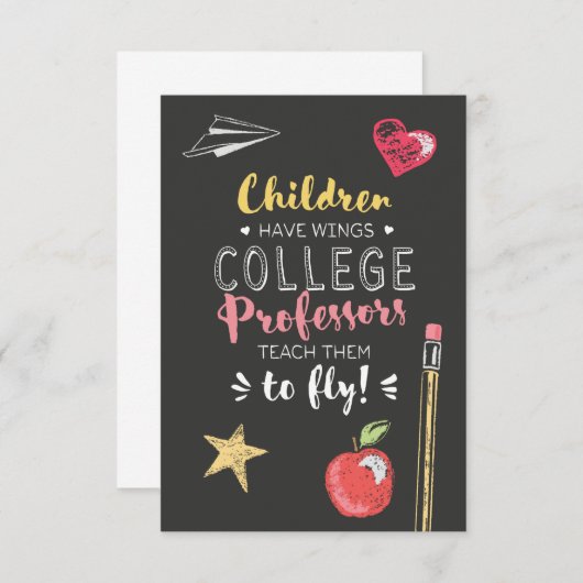 Mooie citaat van Wings - de Beroeps van het Colleg Bedankkaart (Voorkant / Achterkant)