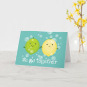 Mooie citroen en limoen vrucht valentine illustrat kaart (Gele Bloem)