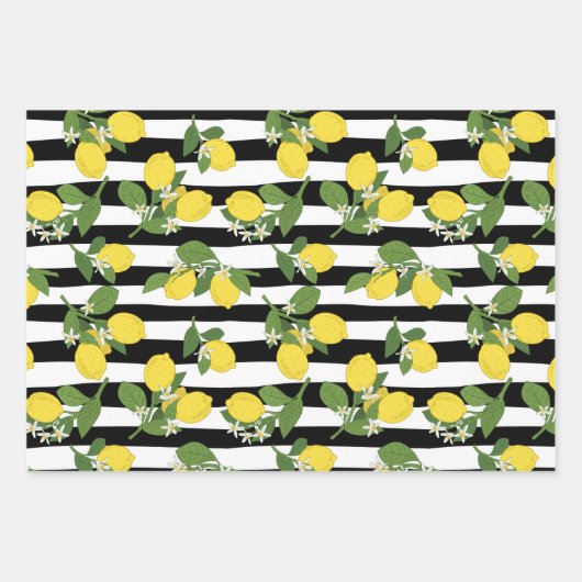 Mooie citroen verpakking papier vellen (Voorkant)