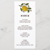 Mooie citroen Waterverf rustiek modern CUSTOM Menu (Voorkant)
