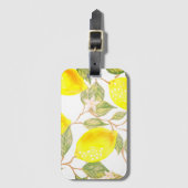 Mooie citroen waterverven bagagelabel (Voorkant (verticaal))