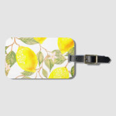 Mooie citroen waterverven bagagelabel (Voorkant (horizontaal))