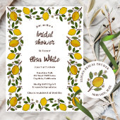 Mooie Citroenen BRUIDSDUIK Rustic MAATWERK Ronde Sticker