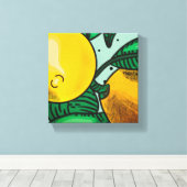Mooie citroenen Canvasprint Canvas Afdruk (Insitu (Houten vloer))