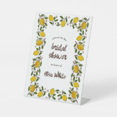 Mooie Citroenen CUSTOM Summer VRIJGEZELLENFEEST Reclamebord Met Voetstuk (Voorkant)