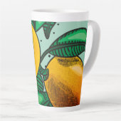 Mooie Citroenen Oven Mitt en Pot Houders Latte Mok (Rechterhoek)