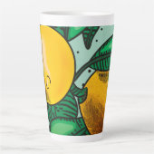 Mooie Citroenen Oven Mitt en Pot Houders Latte Mok (Voorkant)