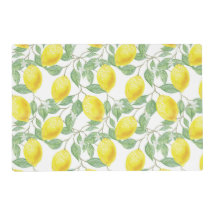 Mooie citroenen patroon land gelamineerde placemat