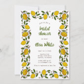 Mooie citroenen Schattige CUSTOM QR Code VRIJGEZEL Kaart (Voorkant)