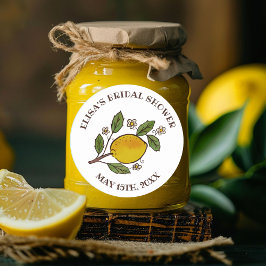 Mooie citroenen VRIJGEZELLENFEEST rustieke CUSTOM Ronde Sticker