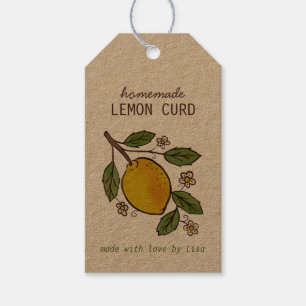 Mooie citroenen zelfgemaakte traktaties rustieke g cadeaulabel