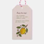 Mooie citroenen zelfgemaakte traktaties rustieke g cadeaulabel (Achterkant)
