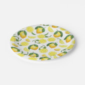 Mooie citroenpatroon papieren borden bordje (Gekanteld)