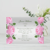 Mooie Classy roze rozen bloemen verjaardag Kaart (Staand voorkant)