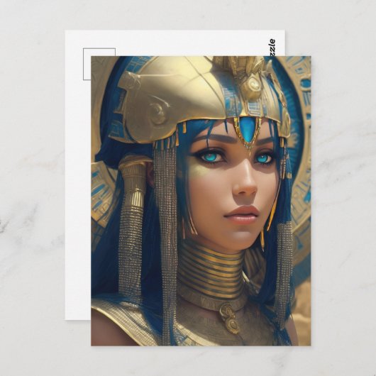Mooie Cleopatra Briefkaart (Voorkant / Achterkant)