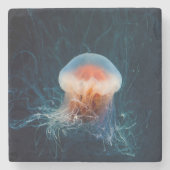 Mooie Close-Up van een Deep Ocean Jellyfish Stenen Onderzetter (Voorkant)