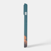 Mooie Cloud Phone Case (Turquoise/Oranje) iPhone 15 Case (Linkerkant)