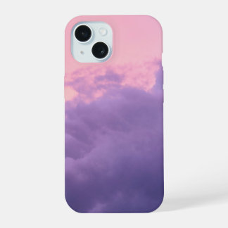 Mooie Cloud Phonehoes (Roze/Paars) iPhone 15 Case
