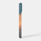 Mooie Cloud Telefoon Case (Blauwgroen/Oranje) iPhone 15 Case (Rechterkant)