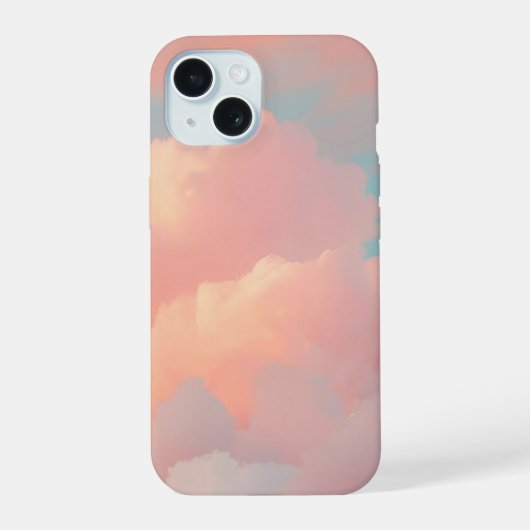 Mooie Cloud Telefoon Case (Cotton Snoep) iPhone 15 Case (Achterkant)