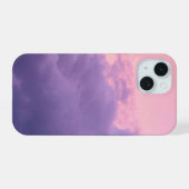 Mooie Cloud Telefoon Case (Roze/Paarse) iPhone 15 Case (Achterkant horizontaal)