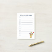 Mooie Clown Olifant Kid Doelen Post-It Notities Post-it® Notes (Op bureau)