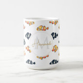 Mooie Clown Vis Schilderen Zwart en Geel Koffiemok (Center)