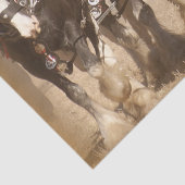 Mooie Clydesdale Paarden Ploegen - Teamwerk Tissuepapier (Detail)