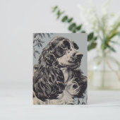 mooie cocker spaniel briefkaart (Staand voorkant)