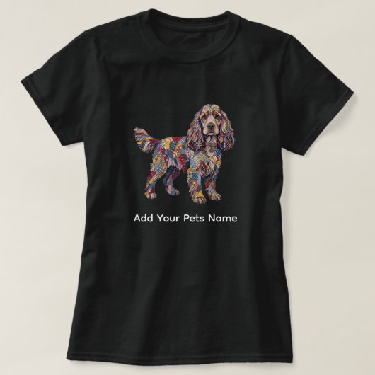 Mooie Cocker Spaniel Hond Design T-shirt (Design voorkant)