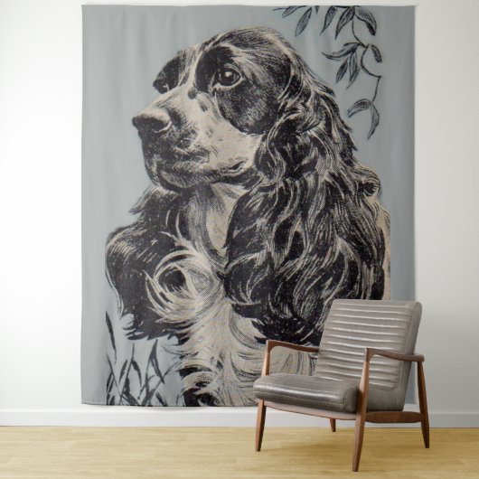 mooie cockerspaniel wandkleed (In situ)