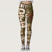 Mooie Coffee Espresso-Leggings Leggings (Voorkant)