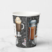 Mooie Coffee-winkelbekertjes voor eigen Logo Papieren Bekers (Rechts)