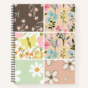 Mooie collage bloemmotief Modern Feminine Notitieboek