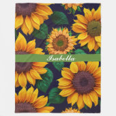 Mooie Collectie voor zonnebloemen Fleece Deken (Voorkant)