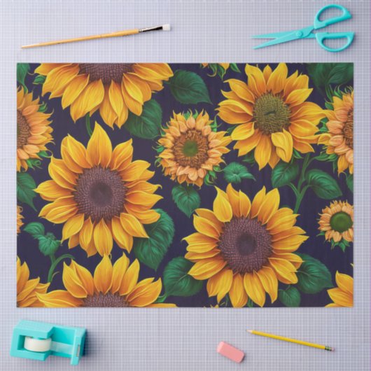 Mooie Collectie voor zonnebloemen Tissuepapier (Craft)