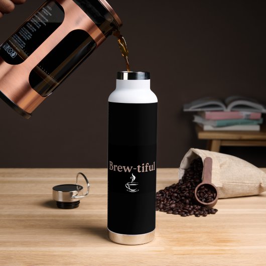 Mooie, collega- of verjaardagscadeau waterfles (Koffie (Gedraaid) )