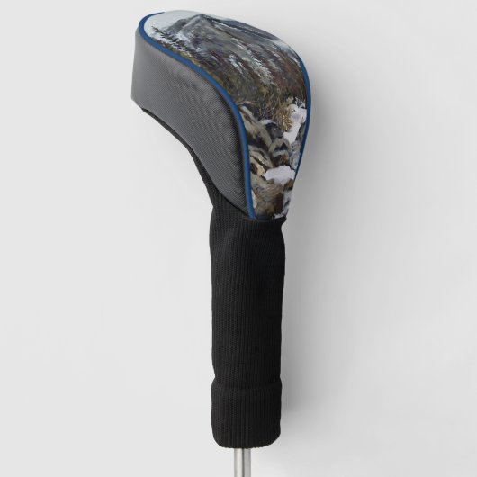 Mooie Colorado Winter Stream Golf Head Hoesje Golfheadcover (Schuin)