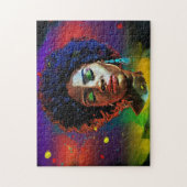 Mooie Colorful African Lady w/Afro Legpuzzel (Verticaal)