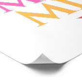 Mooie Colorful herhaalde dat ik je mis Poster (Hoek)