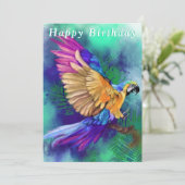 Mooie Colorful Parrot - Happy Birthday (Staand voorkant)