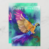 Mooie Colorful Parrot - Happy Birthday (Voorkant / Achterkant)